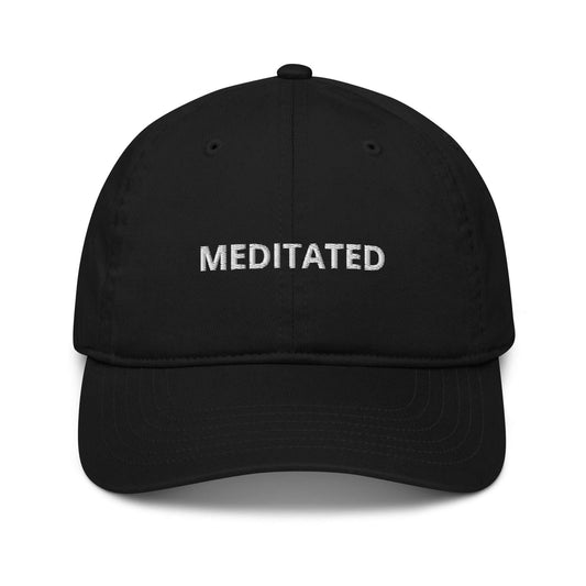 Organic Meditated Baseball Cap in Black Practice Pieces